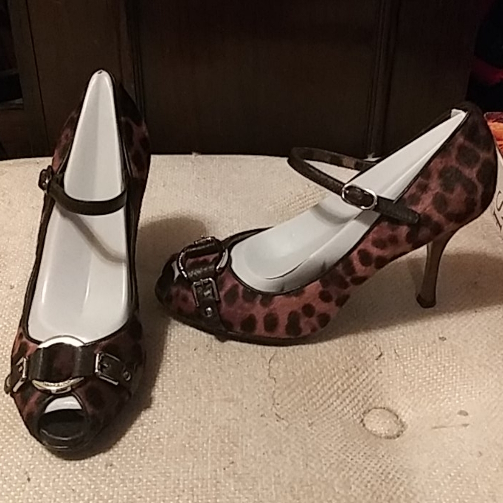 DOLCE & GABBABA PONY SKIN LEOPARD MARY JANE